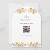 Wildflower Bruiloft | Gele Lente Tuin QR Code Kaart (Achterkant)