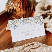 Wildflower bruiloft gevouwen plaats kaart Boho Flo Plaatskaartje