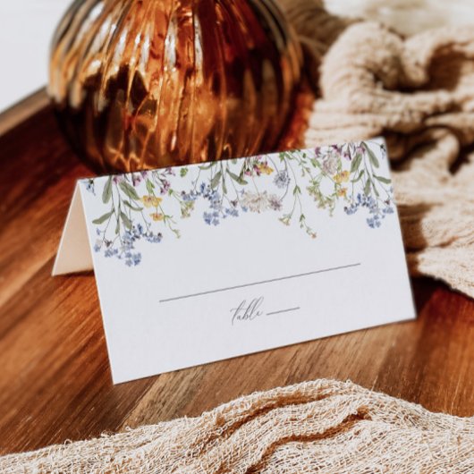 Wildflower bruiloft gevouwen plaats kaart Boho Flo Plaatskaartje
