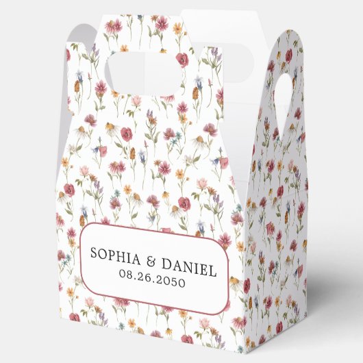 Wildflower bruiloft gunst box bedankdoosjes (Geopend)
