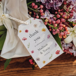 Wildflower bruiloft gunst Dank u Cadeaulabel