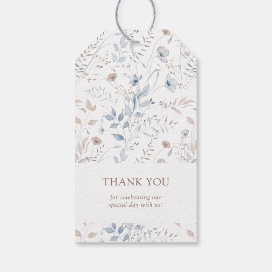 Wildflower bruiloft gunst Label Cadeaulabel (Achterkant)