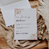 Wildflower bruiloft in liefdevolle herinnering tek kaart