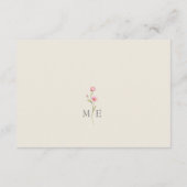 Wildflower bruiloft informatie Kaart (Achterkant)