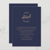 Wildflower bruiloft invoegen informatiekaartje (Voorkant / Achterkant)