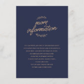 Wildflower bruiloft invoegen informatiekaartje (Voorkant)