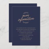 Wildflower bruiloft invoegen informatiekaartje (Voorkant / Achterkant)