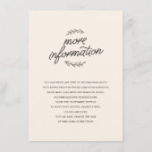 Wildflower bruiloft invoegen informatiekaartje (Voorkant)
