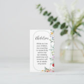 Wildflower bruiloft kinderen uitnodiging invoegen informatiekaartje (Staand voorkant)