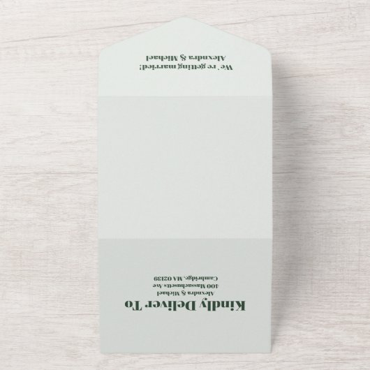 Wildflower Bruiloft Land Bloemen Bruiloft All In One Uitnodiging (Buitenkant)