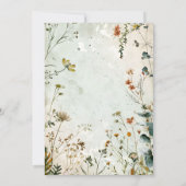 Wildflower Bruiloft Land Bloemen Bruiloft Kaart (Achterkant)
