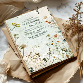 Wildflower Bruiloft Land Bloemen Bruiloft Kaart