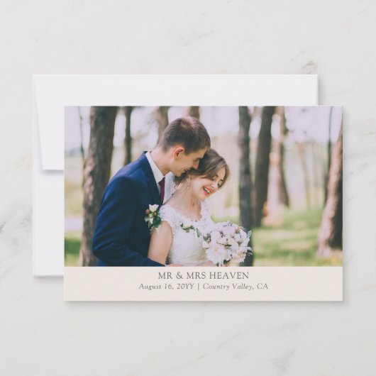 Wildflower bruiloft land bloemenfoto bedankkaart (Achterkant)