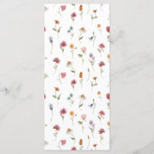 Wildflower Bruiloft Menu (Achterkant)