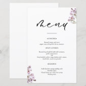 Wildflower Bruiloft Menu (Voorkant / Achterkant)