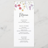 Wildflower Bruiloft Menu Boho Bruiloft Diner Menu (Voorkant)