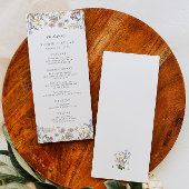 Wildflower bruiloft menu grillige Boho bloemen