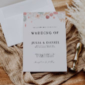 Wildflower bruiloft nodigt uit tot Sjabloon Kaart