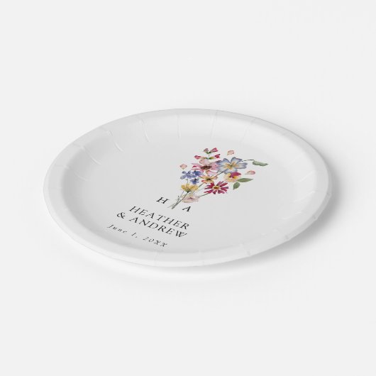 Wildflower bruiloft papier Bord (Gekanteld)