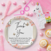 Wildflower bruiloft papieren bordje (Feest)