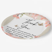 Wildflower bruiloft papieren bordje (Gekanteld)