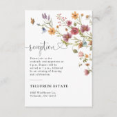 Wildflower Bruiloft Receptie Behuizing Kaart (Voorkant)