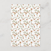 Wildflower Bruiloft Receptie Behuizing Kaart (Achterkant)