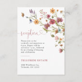 Wildflower Bruiloft Receptie Behuizing Kaart (Voorkant)