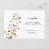 Wildflower Bruiloft Receptie Behuizing Kaart (Voorkant)