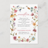 Wildflower Bruiloft Receptie Behuizing Kaart (Voorkant)