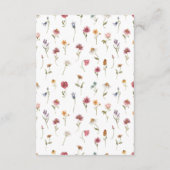 Wildflower Bruiloft Receptie Behuizing Kaart (Achterkant)