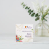 Wildflower bruiloft receptie informatiekaartje (Staand voorkant)