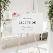 Wildflower bruiloft receptie uitnodiging Sjabloon Poster