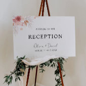 Wildflower bruiloft receptie uitnodiging Sjabloon Poster