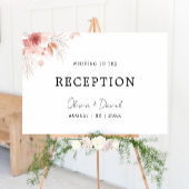 Wildflower bruiloft receptie uitnodiging Sjabloon Poster