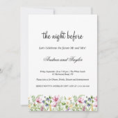 Wildflower bruiloft repetitie diner kaart (Voorkant)