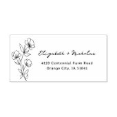 Wildflower bruiloft retouradres  zelfinktende stempel (Design)