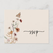 Wildflower Bruiloft RSVP Briefkaart (Voorkant)