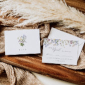 Wildflower bruiloft RSVP Kaart Bloemen Reactie Kaa