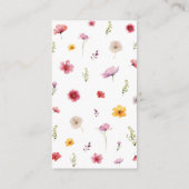 Wildflower bruiloft RSVP QR Code Informatiekaartje (Achterkant)