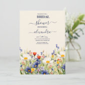 Wildflower bruiloft rustiek bloemig Vrijgezellenfe Kaart (Staand voorkant)