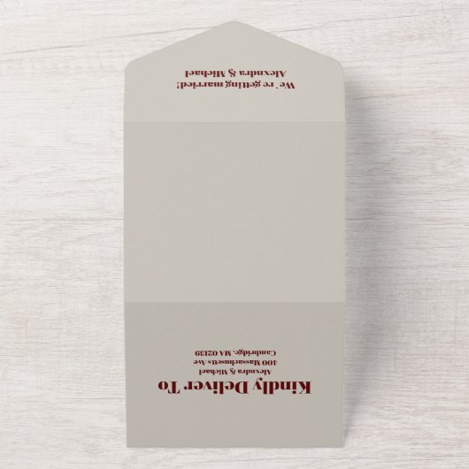 Wildflower bruiloft rustiek land all in one uitnodiging (Buitenkant)