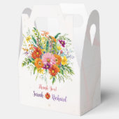 Wildflower Bruiloft, Rustieke Bloemige Dank Je & Bedankdoosjes (Geopend)