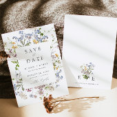Wildflower Bruiloft Save the Date Floral Boho