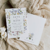 Wildflower Bruiloft Save the Date Floral Boho