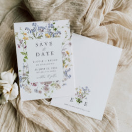 Wildflower Bruiloft Save the Date Floral Boho
