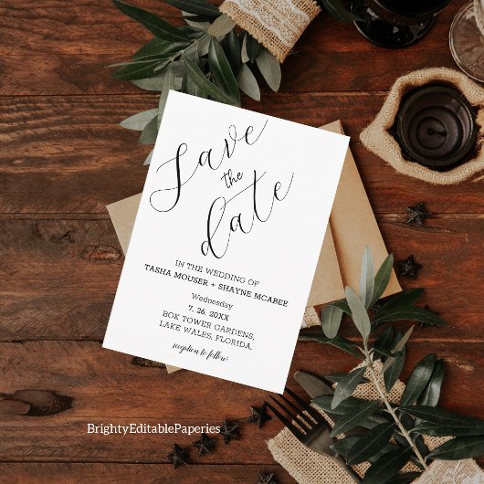 Wildflower Bruiloft Save The Date Kaart