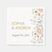 Wildflower bruiloft servetten (Voorkant)