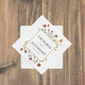 Wildflower bruiloft servetten