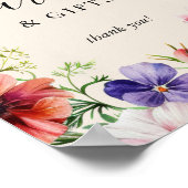 Wildflower Bruiloft Shower Kaarten & Cadeaus Bord Poster (Hoek)